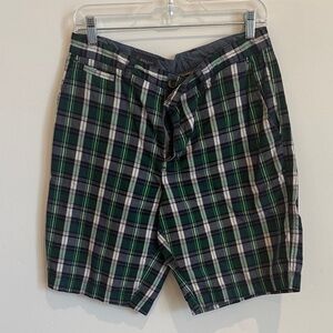 Green Plaid Shorts